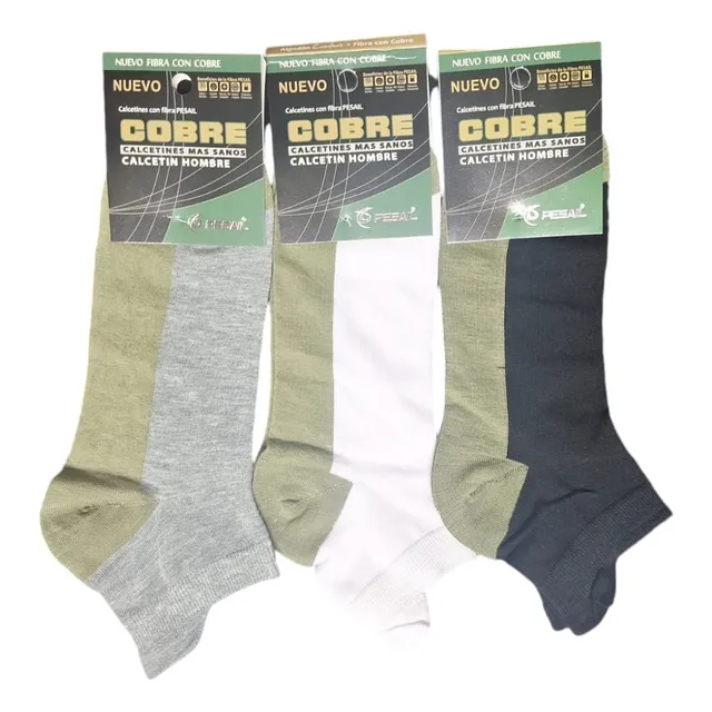 Calcetines Calcetas Cobre Hombre Deportiva Tobillera X Mayor