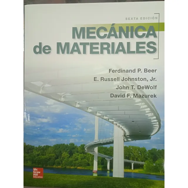 Mecánica De Materiales 6ta Ed / Beer, Johnston, Johnston...