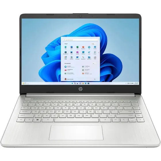 Notebook Hp 14'' Hd Intel 128 Gb 4 Gb Ram Windows 11 Amv Color Plateado | Cuotas sin interés