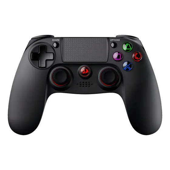Controle Gamer PC e PS4 Redragon Juno G818 Bluetooth Preto Painel Sensivel Conector de 3,5 mm