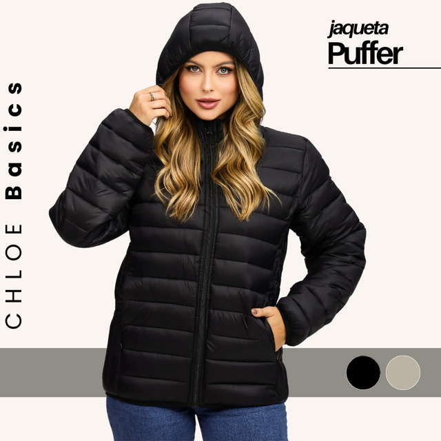 Jaqueta Feminina Puffer Bobojaco Com Capuz Impermeável Jaqueta Feminina Puffer Bobojaco Com Capuz Impermeável