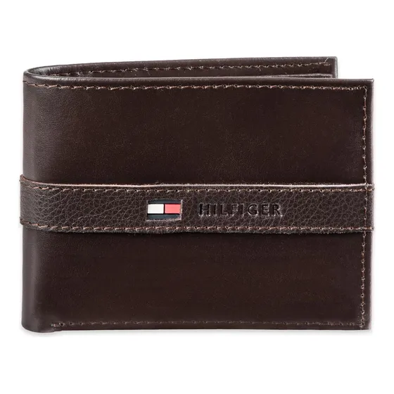 Billetera De Cuero Para Hombre Tommy Hilfiger Piloto Delgado