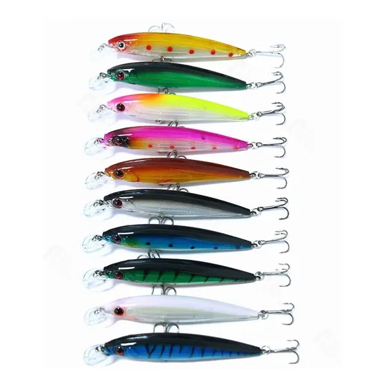 Pack 10 Colores Señuelo Señuelo Cebo Duro Pesca En El Mar