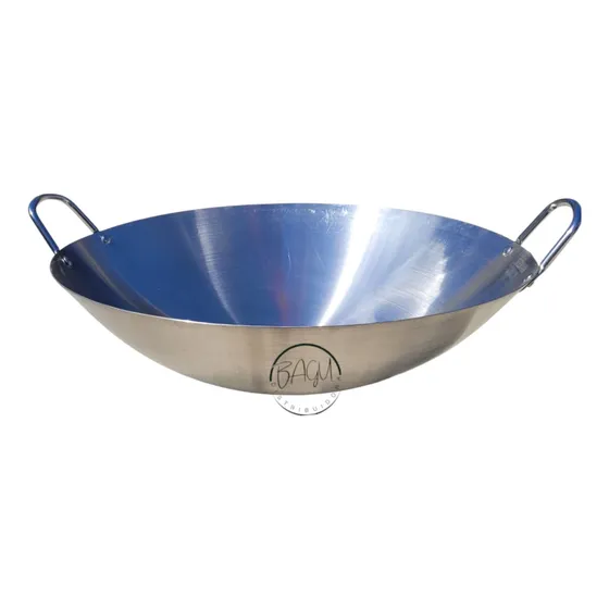 Wok Disco Acero Inoxidable Para Discada O Mariscada 47 Cm
