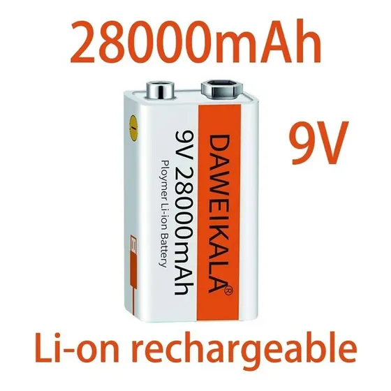 Batería Recargable 9v, Tecnología Tipo C