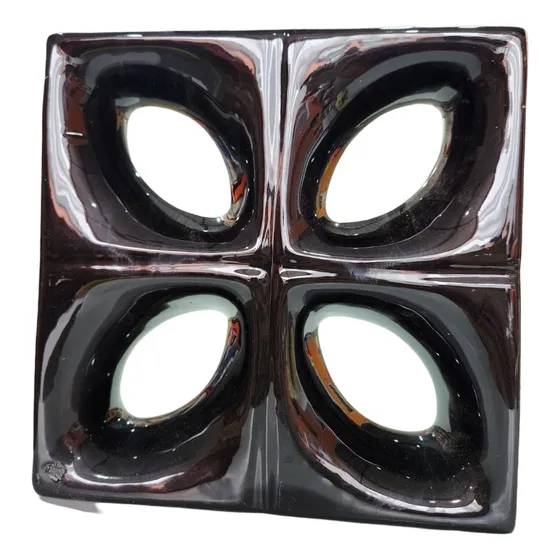 Cobogó Esmaltado Folha Preto/ Ponta Estoque (kit 5 Uni)
