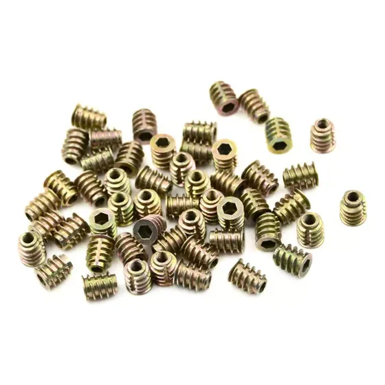 50 Tuercas De Inserto M4x10 Para Madera Muebles Carpintería