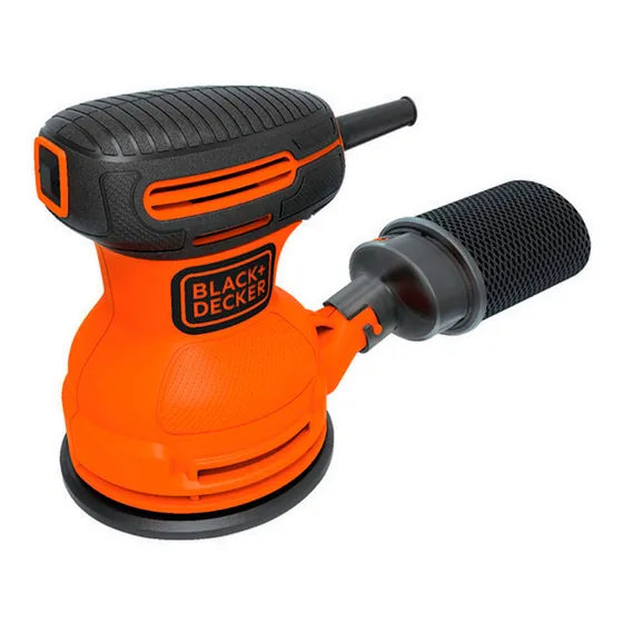 Lijadora roto orbital con sistema velcro naranja 180W 220V Black+Decker BDERO100