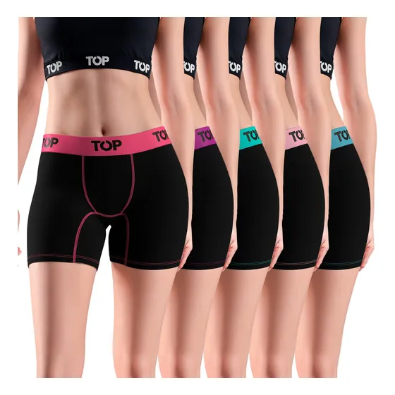Bóxer Mujer Medio Algodón Pack 5 C3 Top