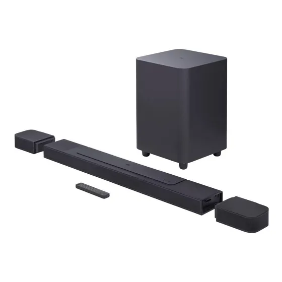Barra de sonido Jbl Bar 1000 440w 7.1.4 canales - JBLBar1000ProblKBR Fuente de alimentación: 100 a 240 V AC, ~ 50/60 Hz