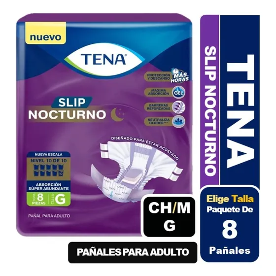 Tena Slip Nocturno Pañal Adulto Unisex Elige Talla