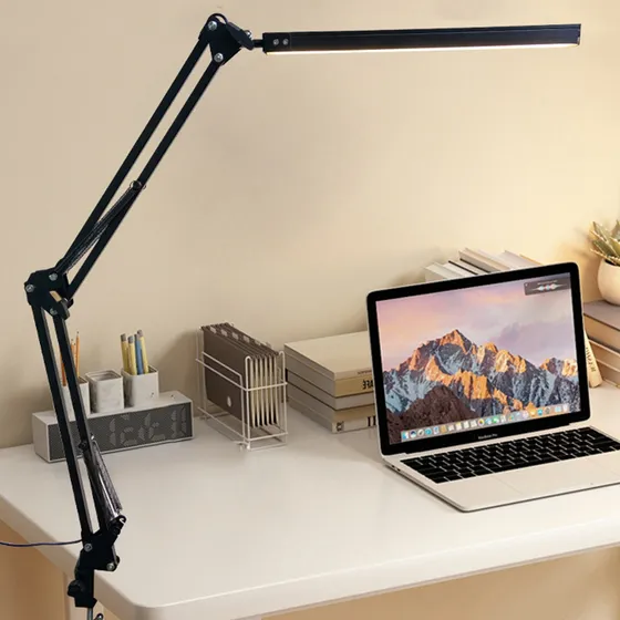 Lámpara De Escritorio Led 35cm*35cm*70cm Brazo Oscilante De 360 Grados 127v Simuky