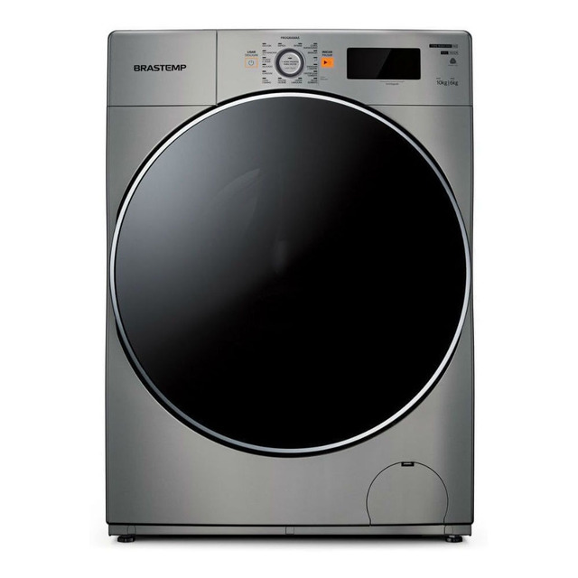 Lava E Seca Brastemp 10,1kg/6kg Prata Água Quente Com Ciclo 127v Lava E Seca Brastemp 10,1kg/6kg Prata Água Quente Com Ciclo 127v