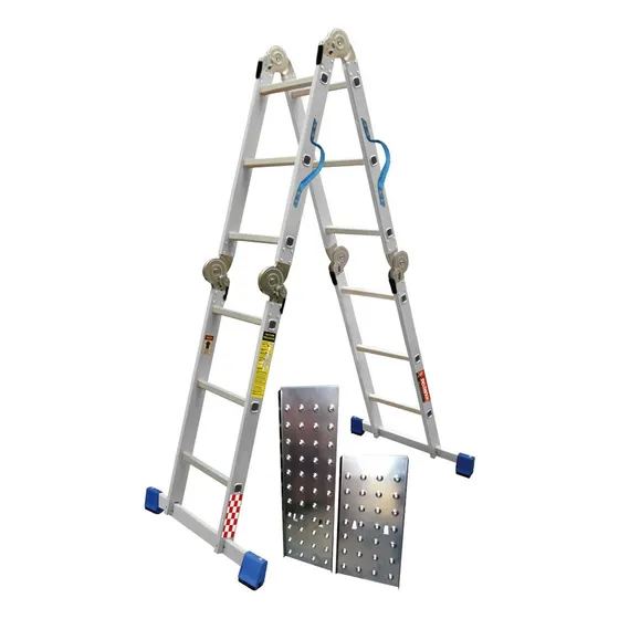Escalera Multiposicion Aluminio C/ Charola 3.4m 12 Escalones
