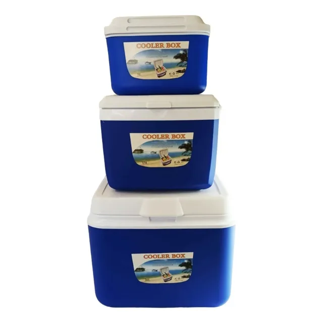 Kit Juego 3 Piezas Hielera Portátil De 5, 13, 26 L Con Tapa Color Azul