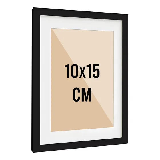 Moldura Quadro Com Vidro Paspatur De 3 Cm P/ Foto 10x15