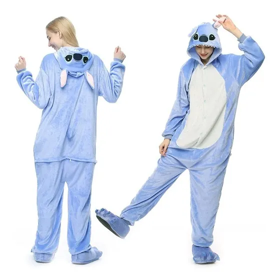 Pijama De Stich + Pantuflas Garras