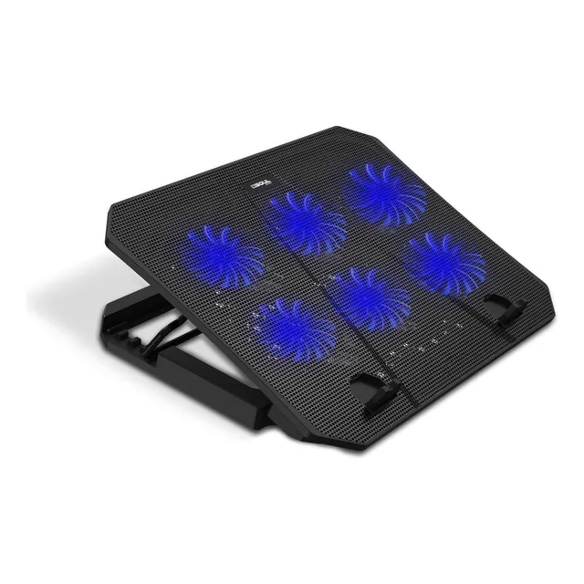 Base Para Notebook 6 Coolers Gamer Led Usb 9 A 15,6 Color Negro