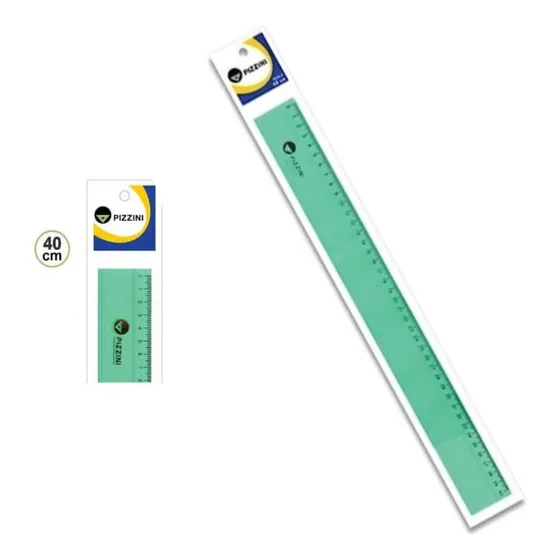 Regla Pizzini Acrilica 40cm Verde Dibujo Tecnico Biselada