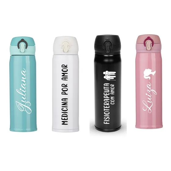 Squeeze Térmico  Personalizado Seu Nome A Laser