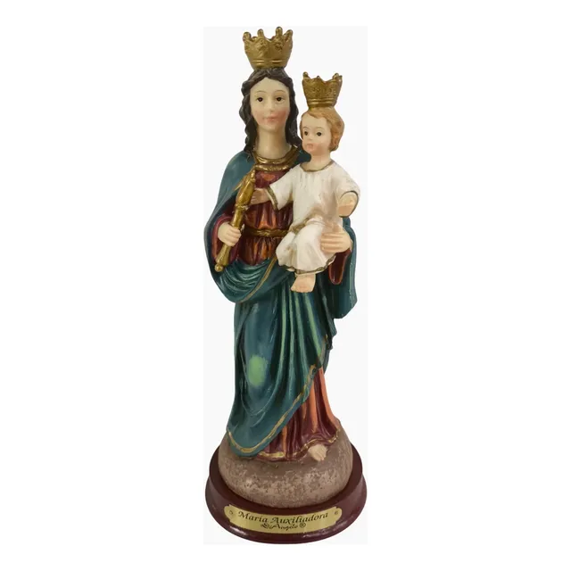 Virgen María Auxiliadora De Poliresina - Di Angelo 20 Cm