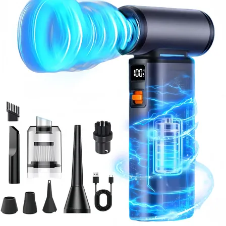 Soplador Turbo 300,000 Rpm Portátil A Batería Para Jardín Gris Oscuro