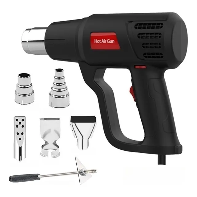 Pistola de calor Hot Air Gun Pistola Aire caliente color negro potencia de 2000W 127V