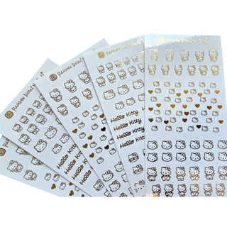 Stickers Nails Tatuajes De Uñas Hello Kitty 6 Planillas Oro Stickers Nails Tatuajes De Uñas Hello Kitty 6 Planillas Oro