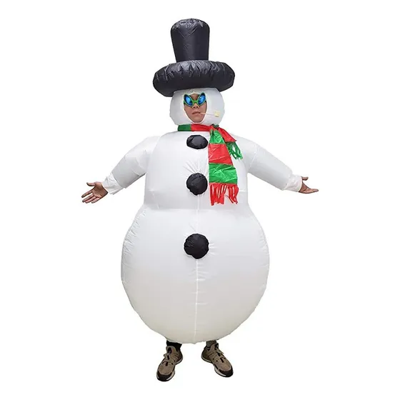 C Disfraz Inflable De Muñeco De Nieve Navideño Para Niños Y