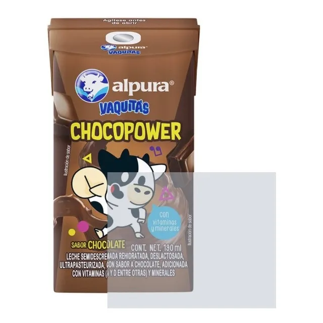 Leche Alpura Vaquitas Sabor Chocolate 190 Ml 12pzas