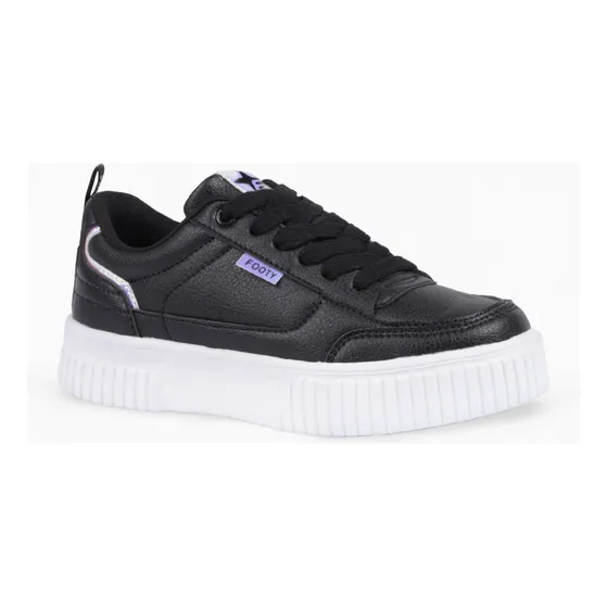 Zapatillas Para Niñas Estilo Urbano Color Negro Fb726 Footy