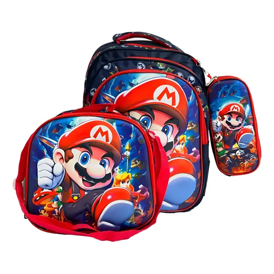 Combo Infantil Escolar Morral + Lonchera + Cartuchera