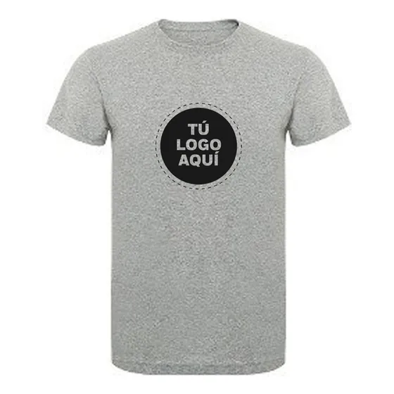Remera Gris Para Empresas Personalizada Con Logo O Imagen