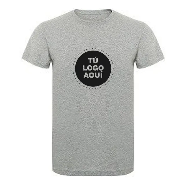 Remera Gris Para Empresas Personalizada Con Logo O Imagen