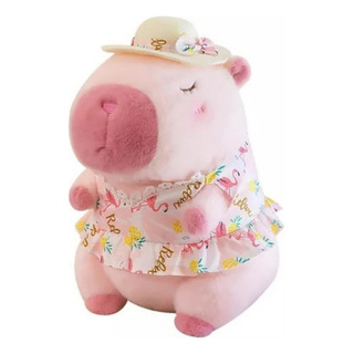 Peluche Capibara Playa Hawái Excelente Calidad 25cm Peluche Capibara Playa Hawái Excelente Calidad 25cm