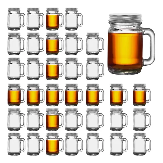 Eispap Mini Mason Jar Con Vasos De Chupito Con Tapas A Prueb