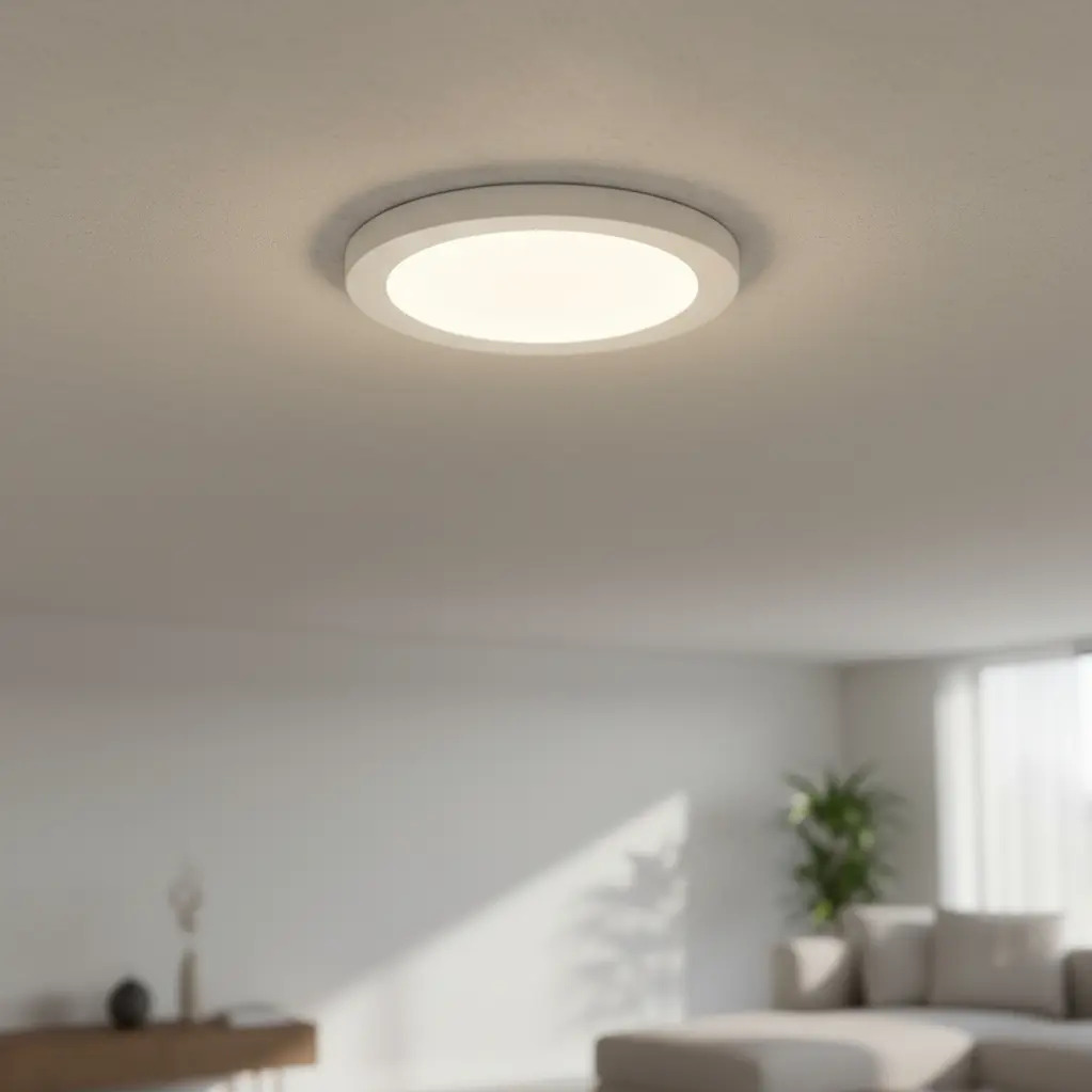Painel Placa Led Taschibra Lys 18w Branco Redondo Sobrepor Cor LUZ NEUTRA 4000K