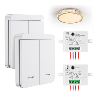 Interruptor De Luz Inalámbrico Control Remoto De 2 Vías 10a Interruptor De Luz Inalámbrico Control Remoto De 2 Vías 10a