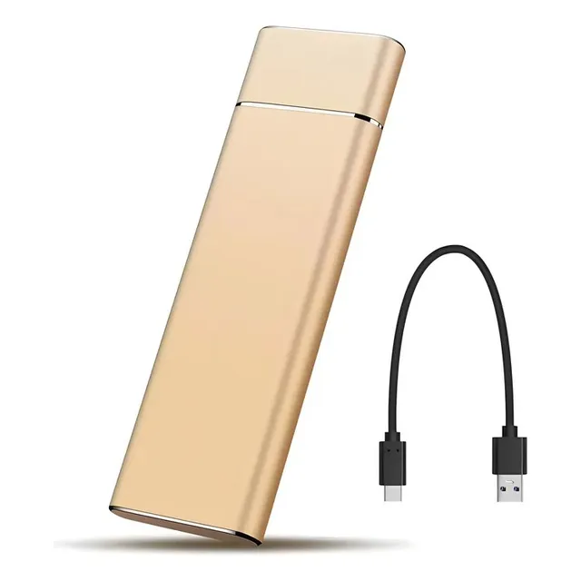 Unidad De Estado Solido Externo M.2 Tipo C 3.1 Ssd Dorado 2tb