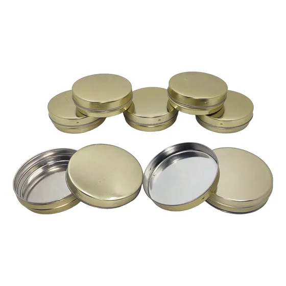 Latas Pastilleras De 7,5cm X 2.5cm. Pack X 20unidades Dorada