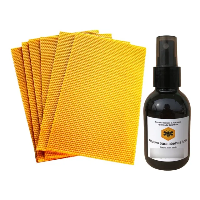 Atrativo Abelha Apis 100ml + 1 Kg Cera Alveolada Pura  
