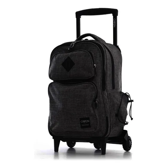 Mochila Owen Lisa Con Carro GAB18J2 color negro