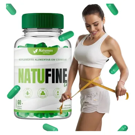Inibidor Apetite Rápido Redutor Até 5kg Em 7 Dias Natufine Caps 60 Cápsulas Sem Sabor