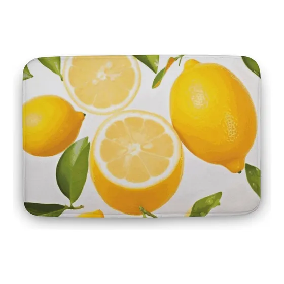 Alfombra Baño Limon Fresco Super Absorbente Antideslizante X