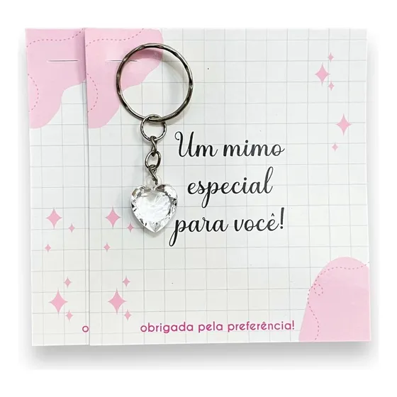 Mimo Para Cliente -  10 Cartões + Chaveiro De Coração 