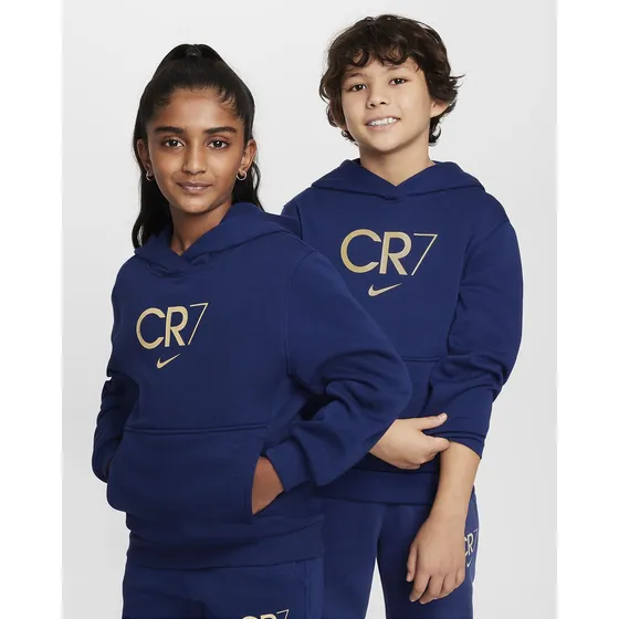 Buzo Con Capota Nike Niño Cr7 Club Fleece Hf4348-492 Azul