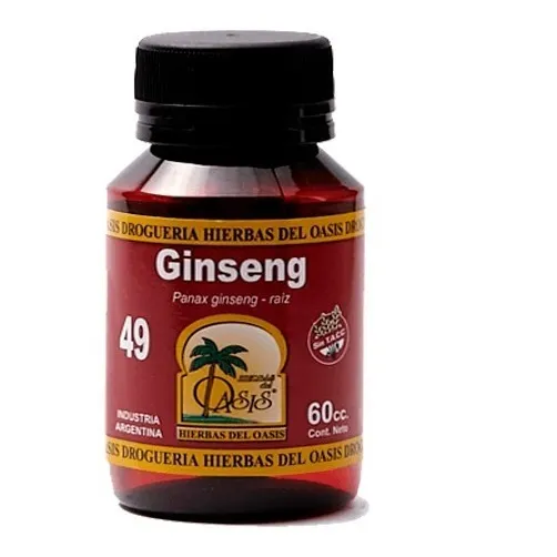 Tintura Madre De Ginseng X 60 Cc Hierbas Del Oasis Sabor Natural