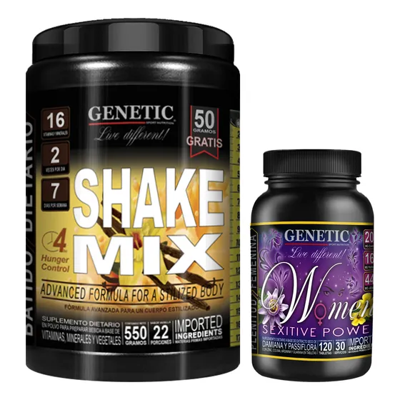#1 Batido Dieta Control Shake Mix Plenitud Fem Women Genetic