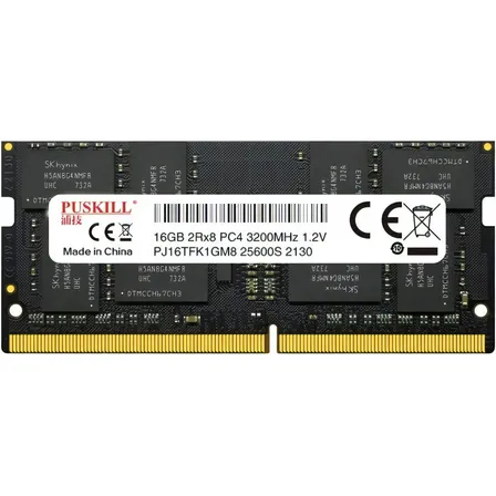 Memoria RAM Notebook Gamer Puskill Killblade DDR4 16gb 3200mhz Cl19 Sodimm color Negro