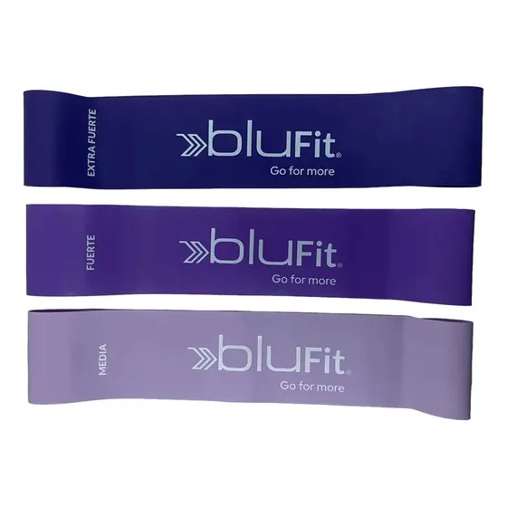 Set Bandas Elasticas Blu Fit Loop Morado Lila